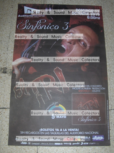 El Tri Poster Sinfonico 3 Oficial De Promocion 2015