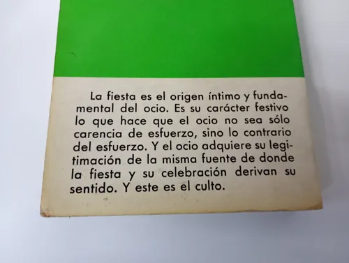 El Ocio Y La Vida Intelectual - Josef Pieper - Rialp (Usado)