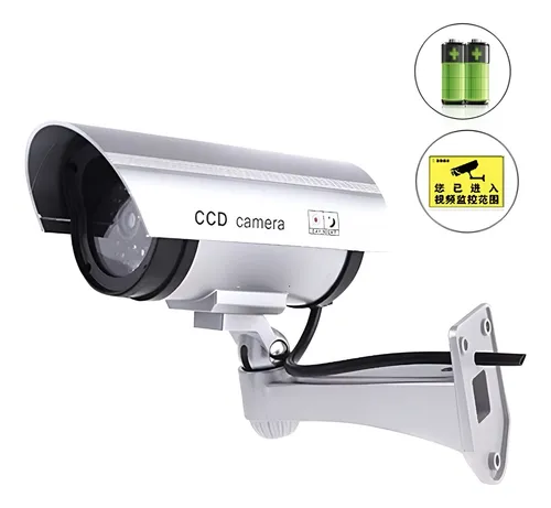 Camara Falsa Tipo Domo Ccd Con Luz Led Seguridad