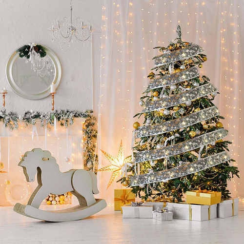 . 3 Paquete De 2-6 Luces Led De Cinta Para Árbol De Opcional