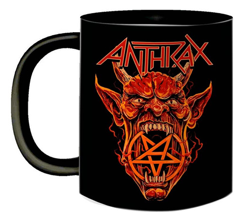 Caneca De Porcelana Banda Anthrax Heavy Metal Arte Coleção