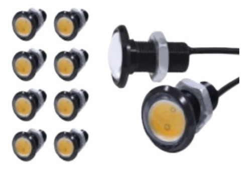 . Bombilla Led Ojo De Águila 18 Mm, Luz Drl Ultra Fina