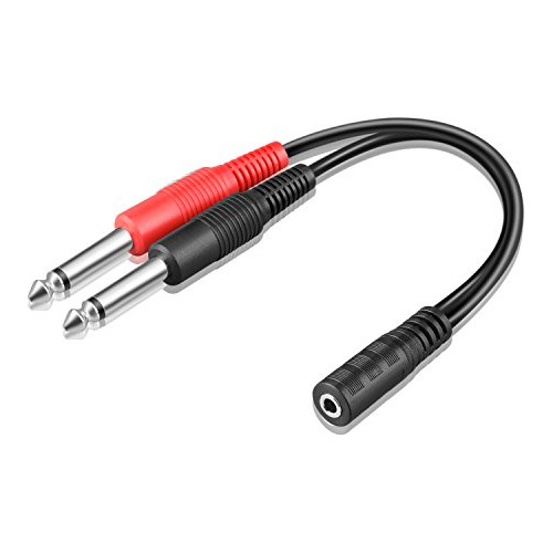 Tnp 3.5mm Trs A 2 Doble 1/4 Pulgada Ts Adaptador De Qsccy