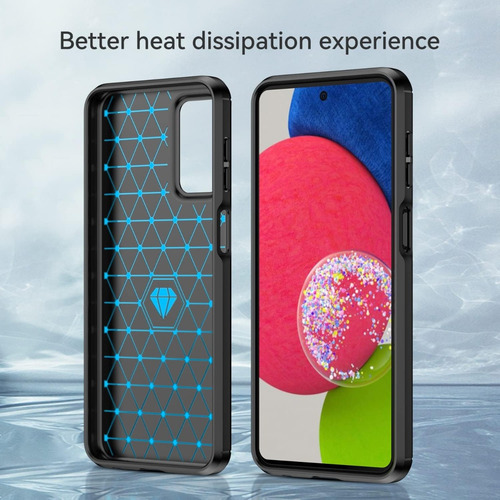 Mica + Funda Para Galaxy Tpu Textura Fibra De Carbón (co)