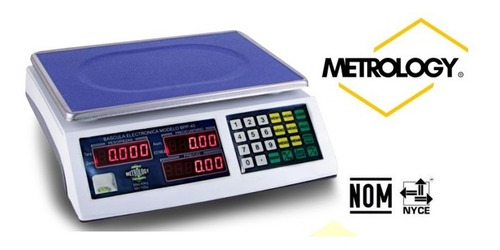 Balança comercial digital Metrology BPP-40RS 40kg 127V branca 32 cm x 22 cm