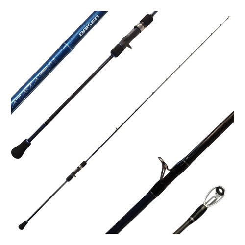Vara Carretilha Daisen Atama Sw 1,92 M Pe 0.8 / 1.2 Slow Jig Cor Azul