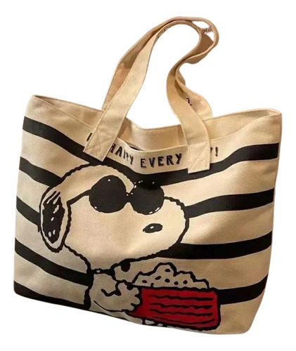 Bolso Cartera Snoopy Tote Bag Lona Kawaii Mujer