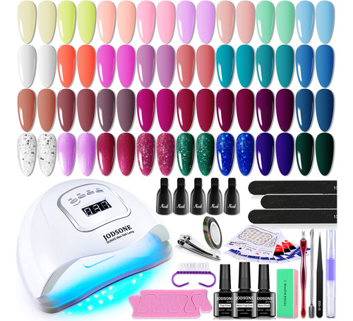 Jodsone Kit De Esmalte De Uas De Gel Con Luz U V De 32 Color