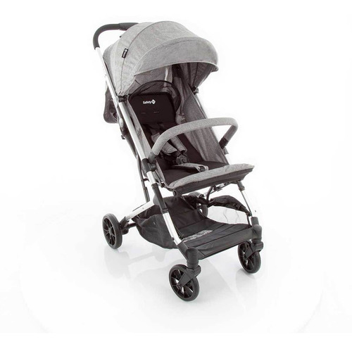 Carrinho Com Bebê Conforto Travel System Skill Trio Cinza
