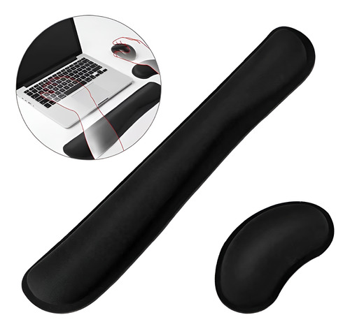 Suporte Ergonômico Punho Pulso Teclado E Mouse Gel