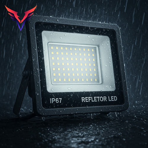 Refletor Led 400w Branco Frio Ip67 Luz Forte Externa