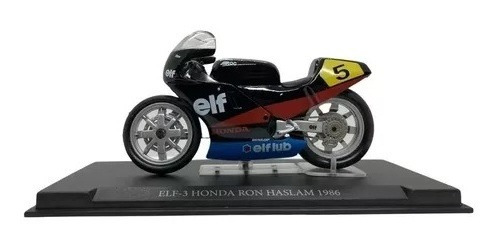 Moto Colección Escala Gp Elf-3 Honda Ron Haslam 1986 1/24