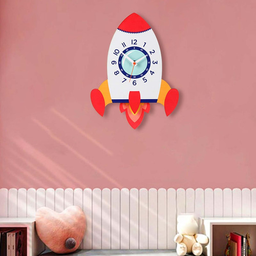 Reloj De Pared Lindo 3d Reloj De Péndulo Reloj Cohete
