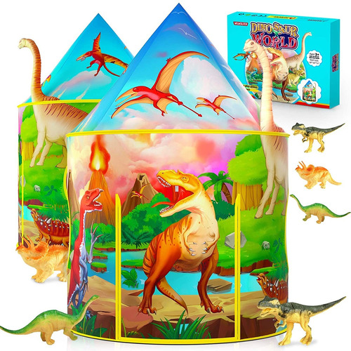 Dinosaur Kids Play Tent Con Juguetes De Dinosaurios Par...