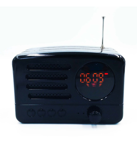 5pzs Bocina Radio Bluetooth Vintage Recargable Usb Portatil