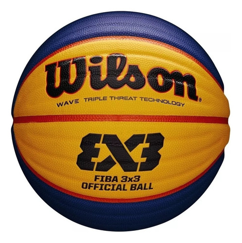 Balon Wilson Baloncesto Basket Oficial Fiba 3x3 Wave Cuero