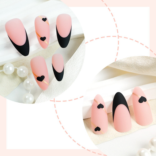 Uñas 2025,láminas De Manicura De Almendras Hechas A Mano