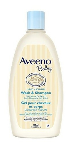 Aveeno Baby Wash & Shampoo Para El Cabello Y El Cuerpo, Sin