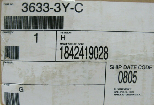 New Electrocraft 3633-3y-c Servo Motor 1842419028 36333y Bbx