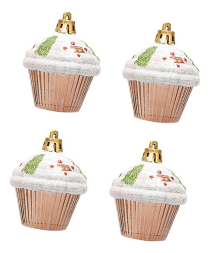 2 X 4 Adornos Navideños Para Cupcakes, Adornos Para Colgar