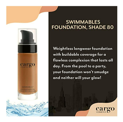 Cargo Swimmables Longwear Foundation, 80, 29.57ml (1 Fl.