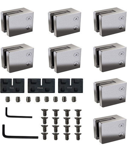 Lesolar 8 Abrazadera Vidrio Cuadrada Resistente Soporte