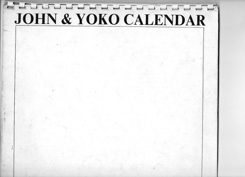 John Lennon & Yoko Ono Calendario Original 1970
