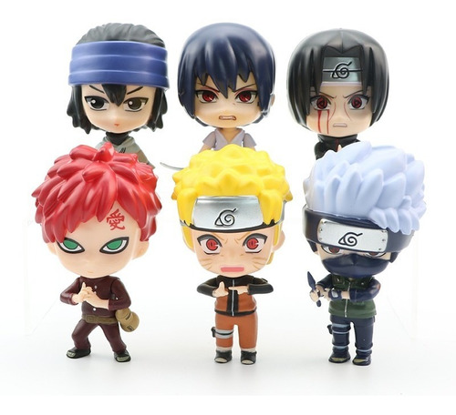 Imagen 3 de 6 de Set Figuras Cabezonas Naruto Shippuden Desarmables