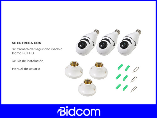 X3 Cámaras De Seguridad Full Hd Gadnic Domo Visión Nocturna