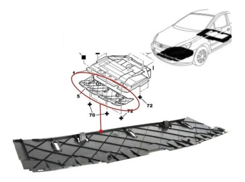 Imagem 2 de 2 de Defletor Parachoque Dianteiro Acabamento Peugeot 307 Novo