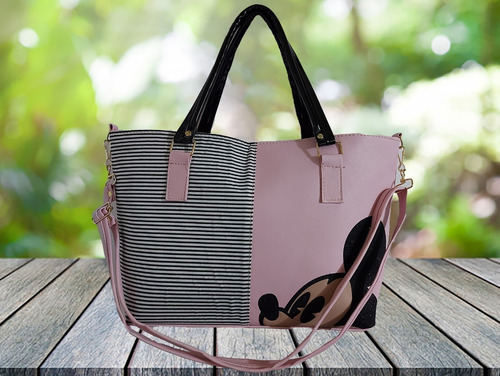 Imagen 6 de 6 de Bolsa De Mano De Dama, De Disney, Mickey Mouse En Color Rosa