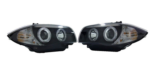 Par Faros Bmw Serie 1 2004 2005 2006 2007 Fondo Negro