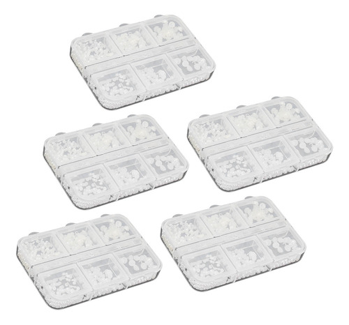 S 5 Cajas Para Uñas, Bonitas Cuentas, Con Diamantes De
