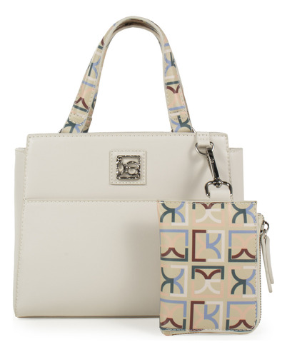 Bolsa Satchel Cloe Para Mujer Con Pouch Color Beige