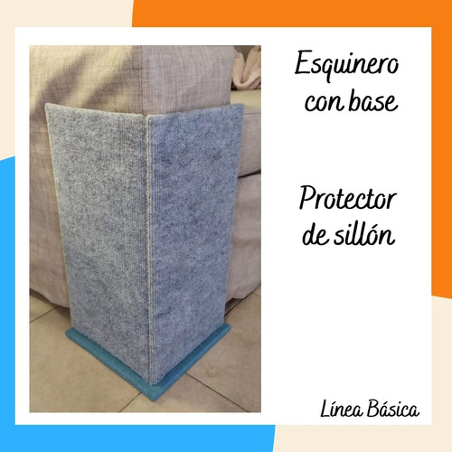 Rascador Esquinero Con Base, Protege Sillon Y Sommier