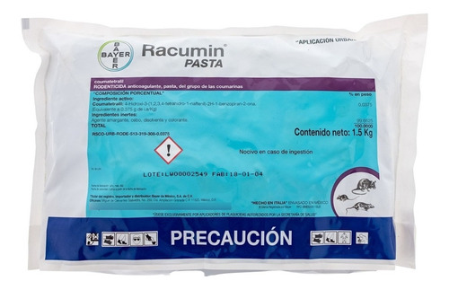 Racumin Pasta Raticida Veneno Para Ratones Ratas Cebo 1.5kg