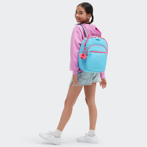 Mochila Pequeña Kipling Seoul Para Mujer, Mar Azul