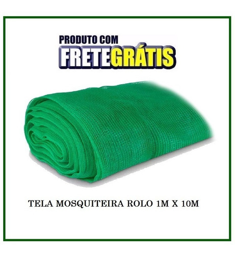 Tela Mosquiteira Rolo 1m X 10m Verde