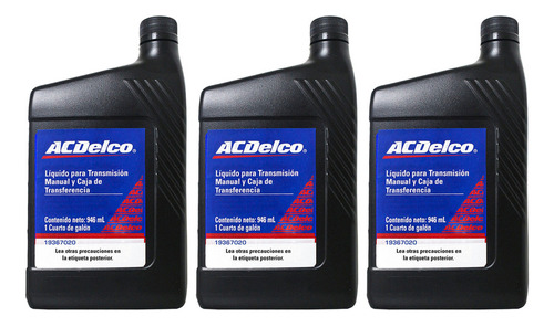 Aceites Transmision Estandar Chevrolet Aveo 1.6l 2016 3pzs