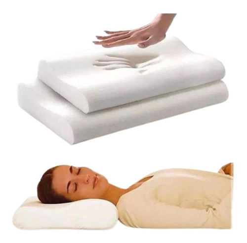Imagen 2 de 10 de Almohada Cervical Viscoelástica Flex Memoria Dormir Descanso