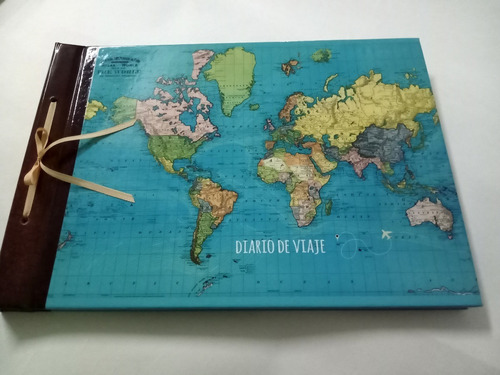 Diario/bitácora/cuaderno De Viaje Artesanal T/dura Colorful