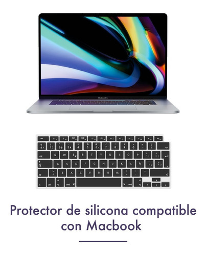 Imagen 3 de 9 de Protector Teclado Silicona - Compatible Macbook Pro 16 A2485