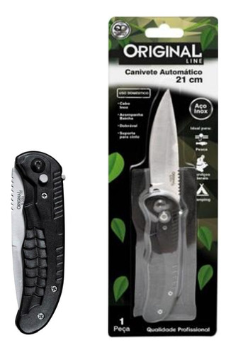 Canivete Automático Esportivo Caça Pesca Camping De Bolso