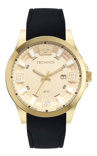 Relógio Masculino Technos Analogico 2115mxts/2p - Dourado Cor da correia Preto