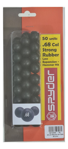 50 Balines .68 Caucho Extra Densidad Spyder Co2 Traumàticas