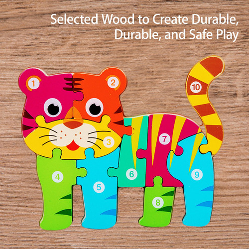 Nuevo Puzzle De Madera Con Tres Tablas De Cognición Digital