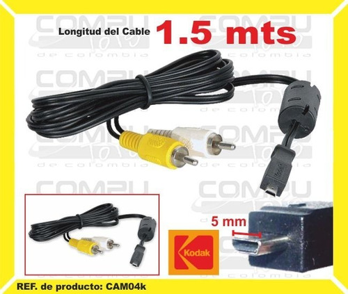 Cable Video Cámara K Conector Av-8 Ref: Cam04k Computoys Sas