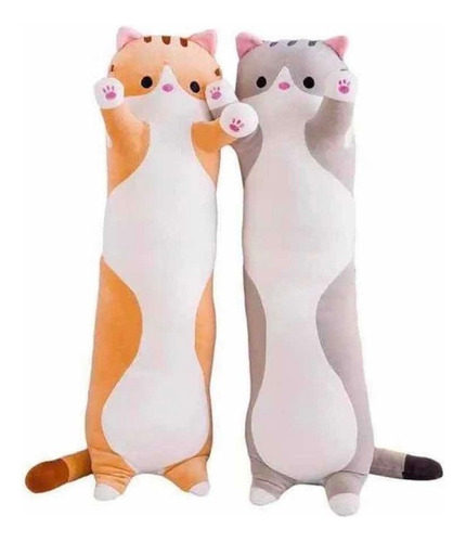 Peluche Cojín Felpa Gato 70cm Kawaii Cute Decoración