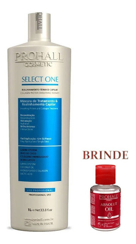 Prohall Select One Sem Formol Original 1 Litro + Brinde