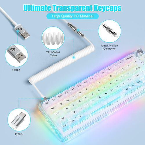 Magic-refiner Mk31 60% Teclado Mecánico Caliente Con Cable C